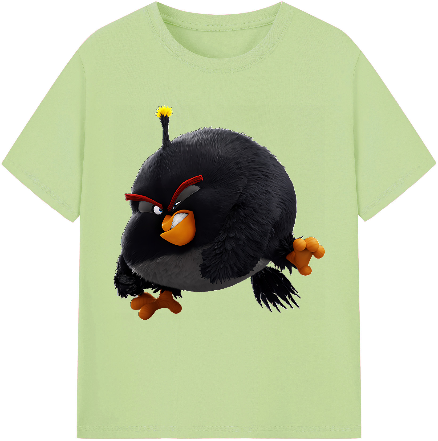 （画像用） Angry Birds アングリーバード 綿100％半袖Tシャツ（フロントプリント）